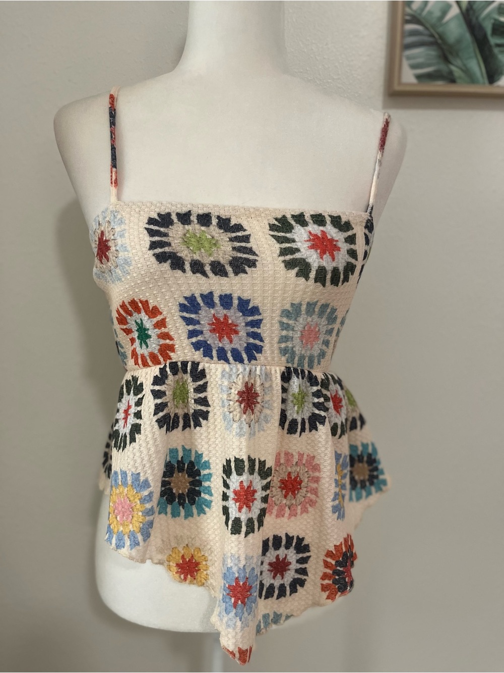 Vacation Bohemian Colorful Crochet Sleeveless